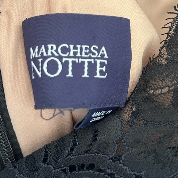 Marchesa Notte 3/4 Sleeve Lace Peplum Jumpsuit - Picture 6 of 8